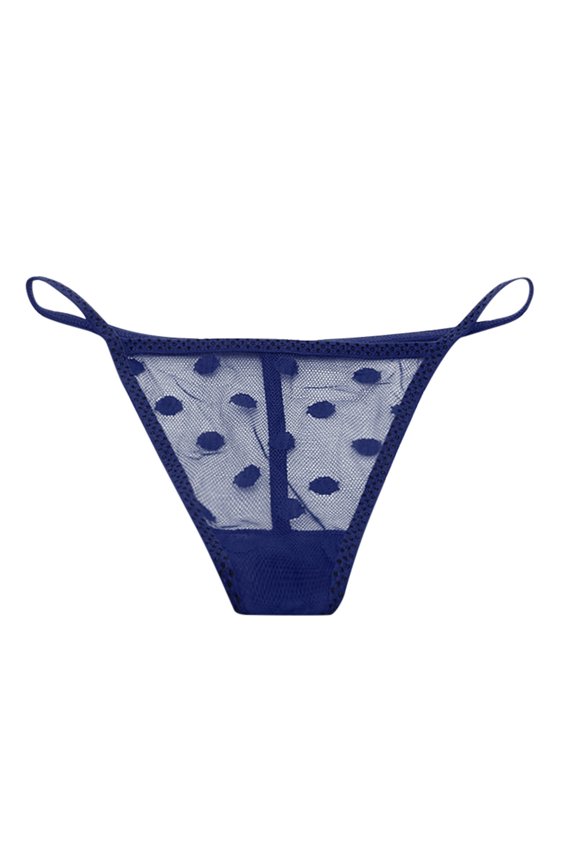 Lingerie for Women Apparel Elegant Transparent Lace Thong for Women Seamless Solid Color Round-Front Underwear for Everyday Comfort Blue One Size