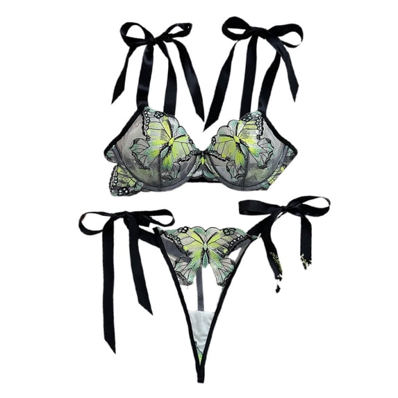Lingerie for Women Apparel Mesh Lace Teddy Sleepwear with Comfortable Three-Hook Design for Home Leisure Nightwear Green L