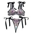 thumbnail image 1 of Lingerie for Women Apparel Mesh Lace Teddy Sleepwear with Comfortable Three-Hook Design for Home Leisure Nightwear Purple XL, 1 of 8