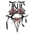 thumbnail image 1 of Lingerie for Women Apparel Mesh Lace Teddy Sleepwear with Comfortable Three-Hook Design for Home Leisure Nightwear Red M, 1 of 8