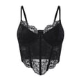 thumbnail image 1 of Lingerie for Women Apparel for Women Lace Bralette Camisole Top with Strappy Design for Home Casual Comfort All Season Black XS, 1 of 8