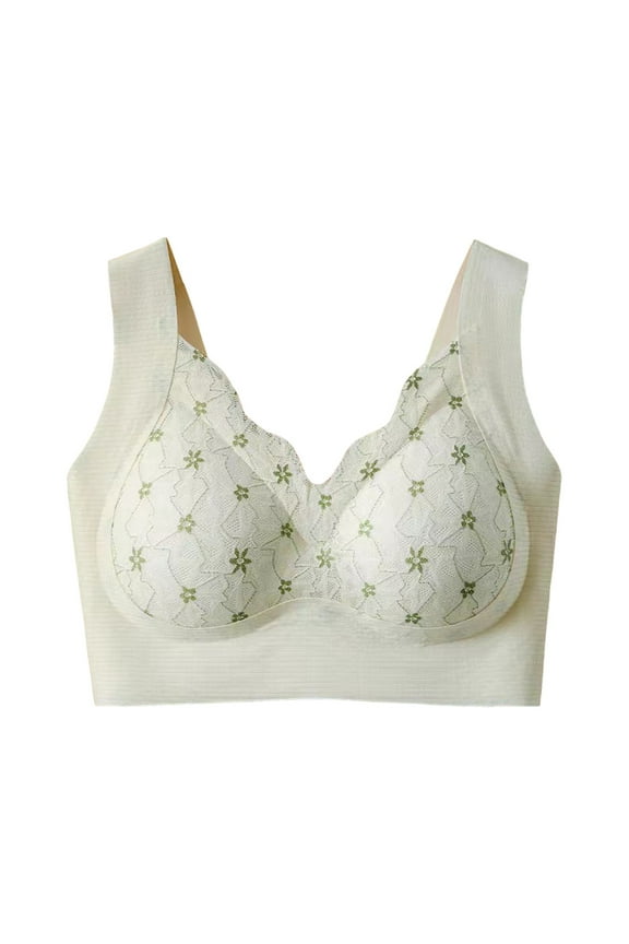 Lingerie for Women,Bras for Women,Women's Front Side Buckle Lace Edge Without Steel Ring Movement Seamless Gathering Adjustment Yoga Sleep Large Bra