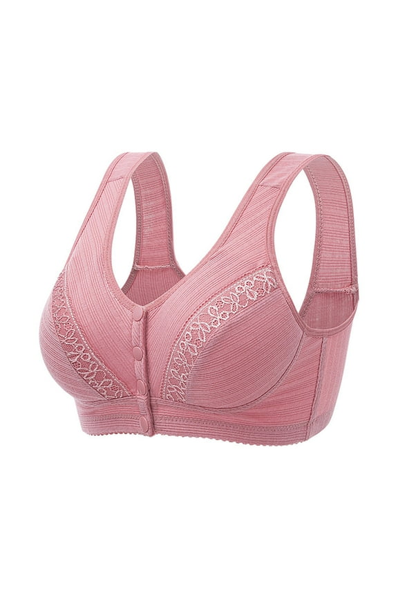 Lingerie for Women,Bras for Women,Womens No Steel Ring Front Close Bra T Back Plus Size Seamless Unlined Bra For Large Bust