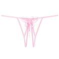 thumbnail image 1 of Lingerie for Women Embroidered Hollow Butterfly Low Waist Underpants Open Cut Pearl Massage Thong Underwear Babydoll Breathable Panties, 1 of 4