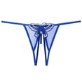 thumbnail image 1 of Lingerie for Women Embroidered Hollow Butterfly Low Waist Underpants Open Cut Pearl Massage Thong Underwear Babydoll Breathable Panties, 1 of 3