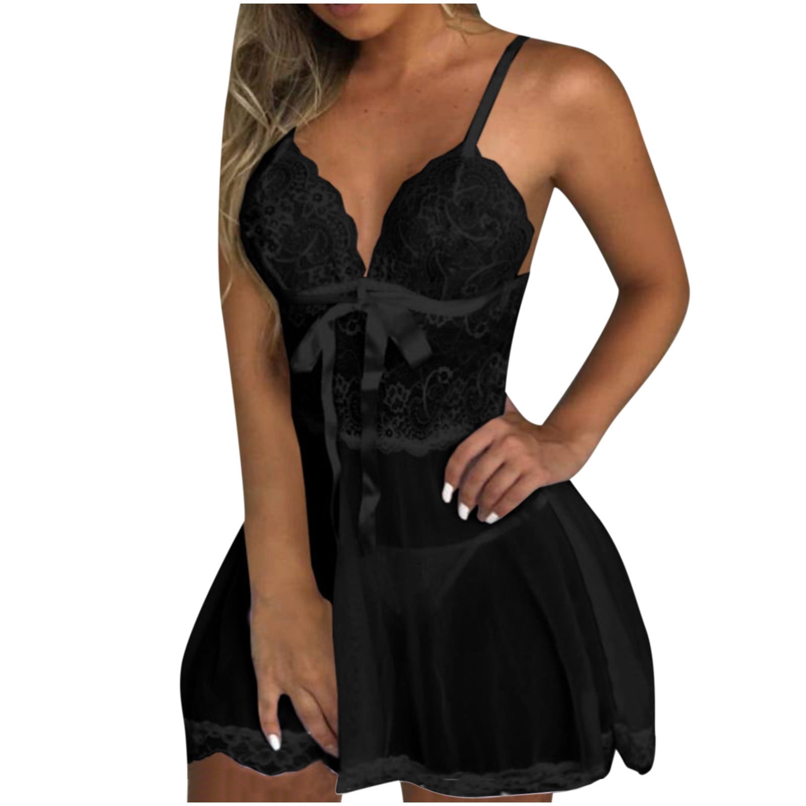 Lingerie for Women Lace Babydoll Sleepwear Mesh Lace Erotic