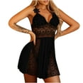 thumbnail image 1 of Lingerie for Women Lace Babydoll Sleepwear Mesh Lace Erotic Suspender Nightgown Fashion Plus Size Sleep Dress, 1 of 5