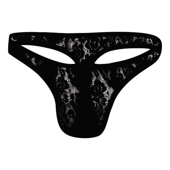 Lingerie for Women Lace Tanga Panties for Women Sheer Briefs with Delicate Trim and Fit Black 3XL