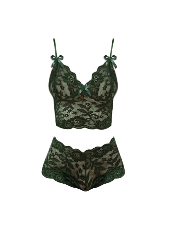 Lingerie for Women Lace Two Lace Elegant Bra and Underwear Set for Women