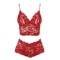 thumbnail image 1 of Lingerie for Women Lace Two Lace Women Lingerie Bra Underwear Sets Elegant Teddy Babydoll Dress for Women, 1 of 2