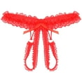 thumbnail image 1 of Lingerie for Women Lace Underpants Open Crotch Low Waist Briefs Underwear Babydoll Breathable Panties, 1 of 2