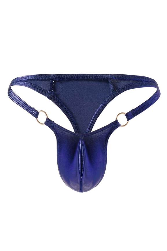 Lingerie for Women Men’s Ring Hollow Design Solid Color Thong Underwear for Everyday Comfort and Confidence Blue One Size