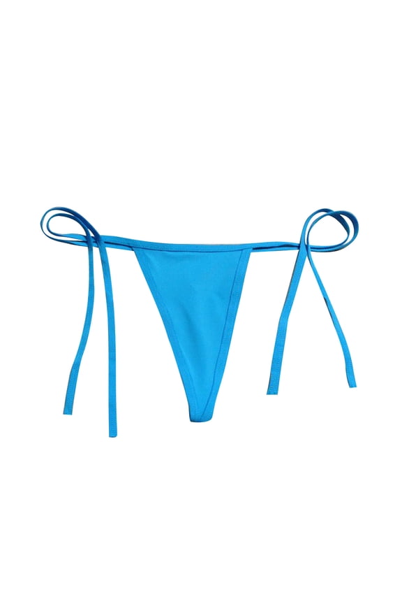 Lingerie for Women Side Tie Lace Up Cotton Soft Seamless Thong Underwear Babydoll Breathable Panties