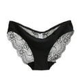 thumbnail image 1 of Lingerie for Women lace Panties Seamless Cotton Panty Hollow briefs Underwear Black/M, 1 of 4