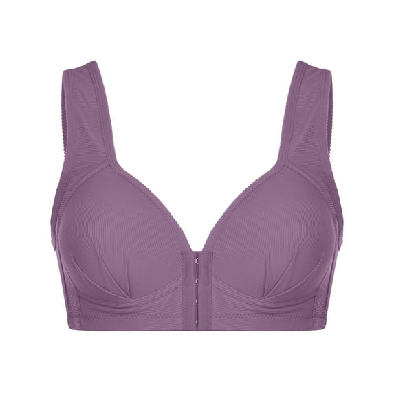 Pntutb Women's Plus Size Solid Bra Wire Free Underwear One-Piece Bra Everyday Underwear