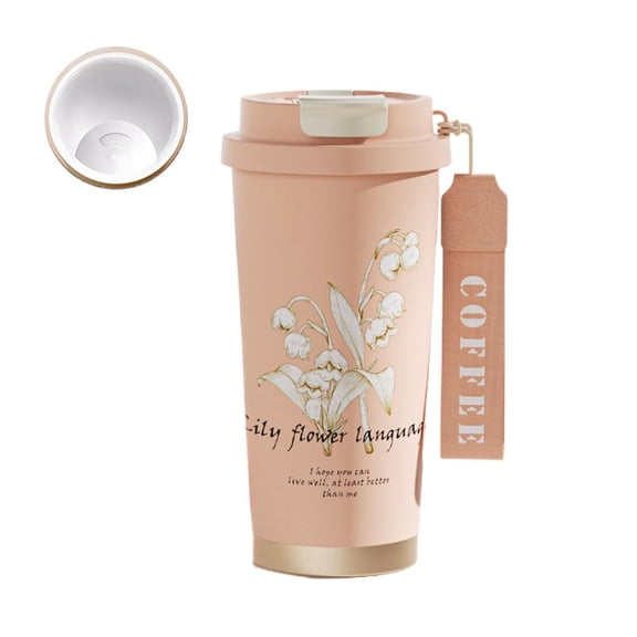 Linglan Ceramic Inner Pot Insulated Coffee Cup Double Drinking Cup,,