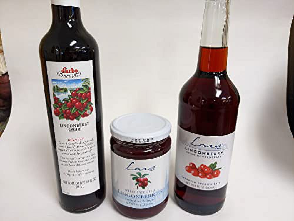 Lingonberry 3 Pack Variety Drink, Syrup, Preserves