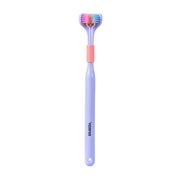 Lingouzi 2 Pieces 3-Sided Toothbrush, Soft Toothbrushes for Adults, Effective Wrap-Around Design,Deeply to Clean Teeth and Gums, U Style Wrapped Brush Great Angle Bristles Clean Each Tooth