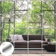 thumbnail image 1 of Lingouzi 20cm x 20cm Removable Acrylic Wall Mirror Set, Set of 6, 1 of 7