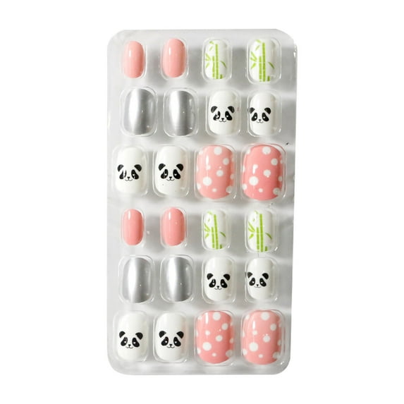 Lingouzi 24 Bags Of Wearable Nails, Finished Nails, Children's Nails, Finished Nails