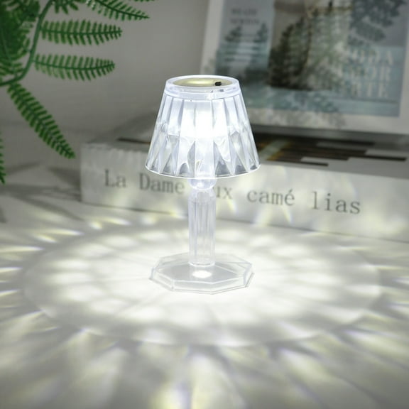 Lingouzi 4.5" Bedside Dimmable Crystal Table Lamp