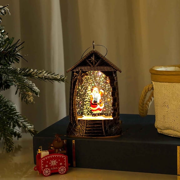 Lingouzi Christmas Lights, Christmas Retro Water Injection Led Christmas Night Light, Christmas Ornament Gift Christmas Tree Pendant Christmas Decor