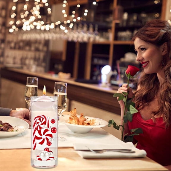 Lingouzi Christmas Vase Filler Beads Floating Pearls Water Gel Beads For Vase Filler Table Centerpiecesadd a strong Christmas theme atmosphere, Christmas Home Party winter Decoration