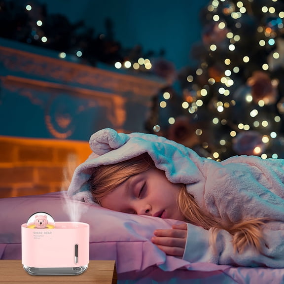Lingouzi Colorful Glow Cute Kitten Cat Home Fantasy Humidifier, Night Light Cold Humidifier, Automatic Timed Shutdown Whisper Silent Air Humidifier Suitable For Bedroom, Plants, Office