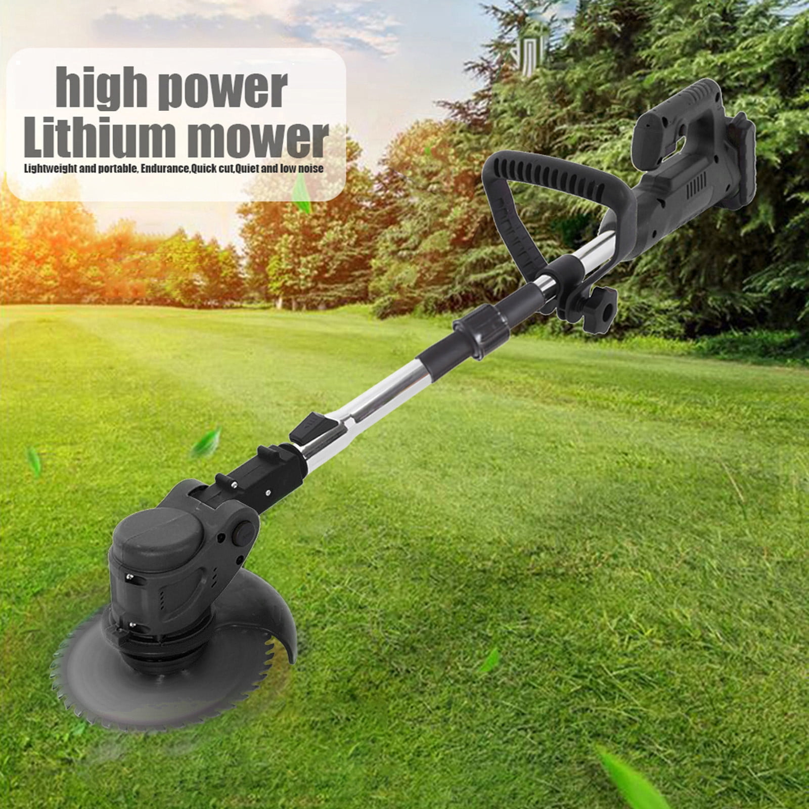 Lingouzi Cordless Brush Cutter Weed Wacker 24V with 3 Types