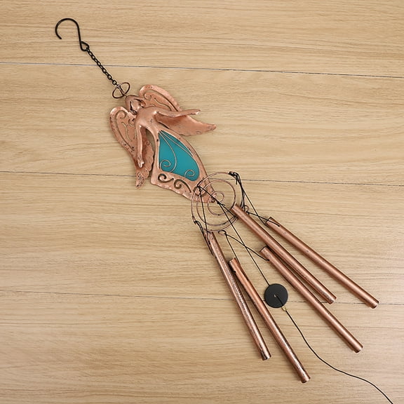 Lingouzi Fluorescent Stone Luminous Wind Chime Metal Craft Garden Balcony Decoration