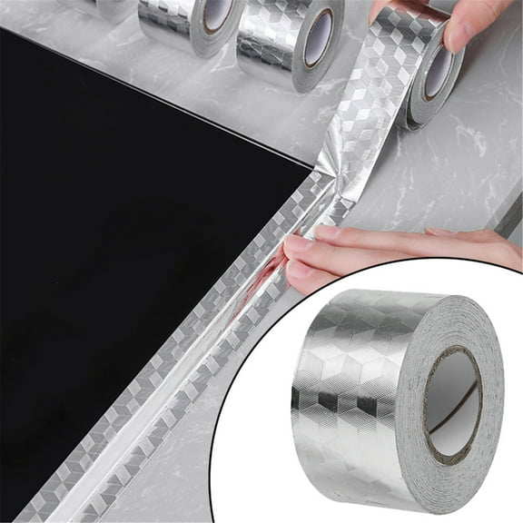 Lingouzi Kitchen High Temperature Resistant Aluminum Foil Tape Waterproof Stickers Beautiful Seam Stickers