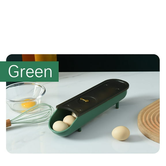 Lingouzi Large Capacity Egg Holder for Refrigerator, Egg Storage Container Organizer Bin, Slide Design, Multi-layer Stacking, Eggs Automatically Roll