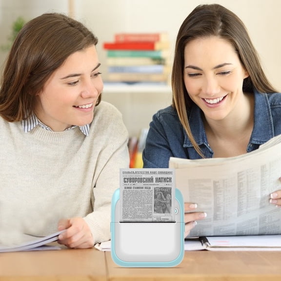Lingouzi Mini Thermal Printer Monochrome All-in-One Printer with Charging Wire & Printing Paper