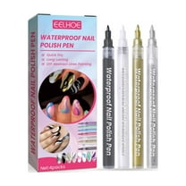 Lingouzi Nail Art Graffiti Pen 3D Abstract Line Waterproof Painting Lining Pattern DIY Nail Polish Drawing Pen 4ml