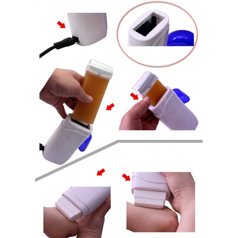 Lingouzi Roll On Hot Depilatory Wax Cartridge Heater Waxing Hair