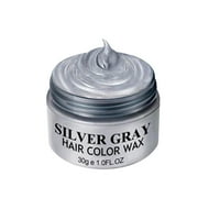 Lingouzi Silver Gray White Hair Color Wax Pomades 1oz Natural Hair Coloring Wax Cosplay