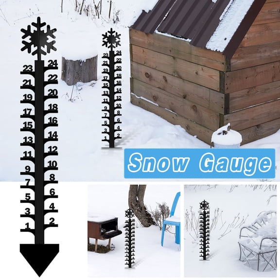 Lingouzi Snowflake Snow Gauge Measuring Gauge, Wrought Iron Christmas Holiday Snow Gauge, Handmade Metal Snow Gauge Size Stack, Christmas Snowflake Gauge Outdoor Decor