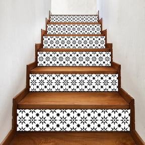 Lingouzi Staircase Stair Riser Floor Sticker DIY Wall Decal (6 Count)