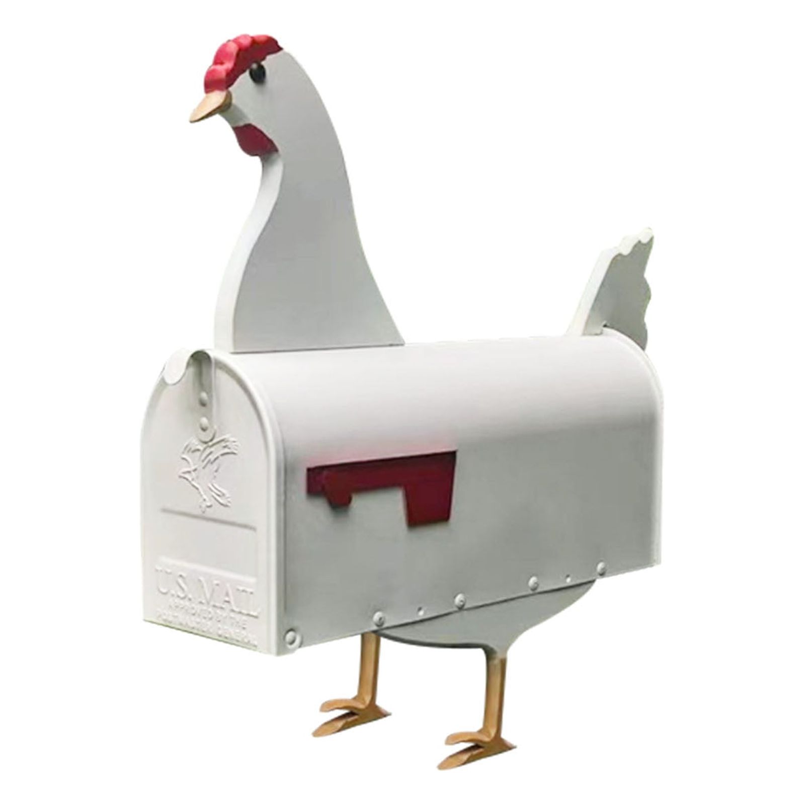 Lingouzi Unique Horse Themed Mailbox, 8.5 x 7 x 10 inches, Galvanized Metal