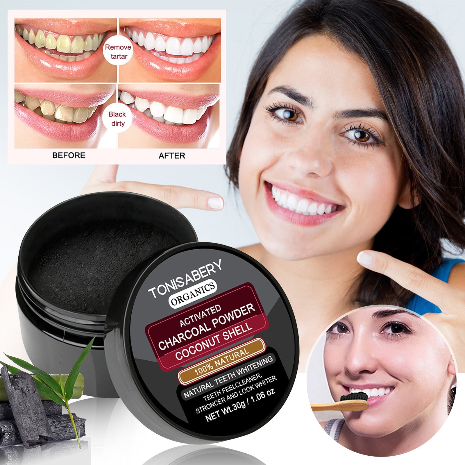 Lingouzi Whitening Tooth Powder Remove Tooth Stains Fresh Breath Active