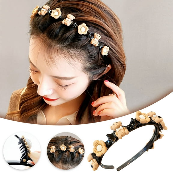 Lingouzi Women's Hair Clips, Cartoon Elements Braideds Hair Clips Hair, Hair-Hoop Magical Effect Headbands For Women Hair Styling