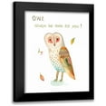 thumbnail image 1 of Lings Workshop 12x14 Black Modern Framed Museum Art Print Titled - Owl Always Be There For You, 1 of 5