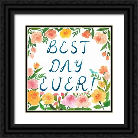 Lings Workshop 15x15 Black Ornate Wood Framed with Double Matting Museum Art Print Titled - Best Day Ever!