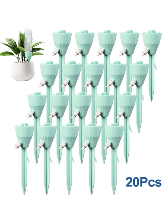 20pcs Self Watering Spikes, Adjustable Bottle Drip Irrigation Stakes