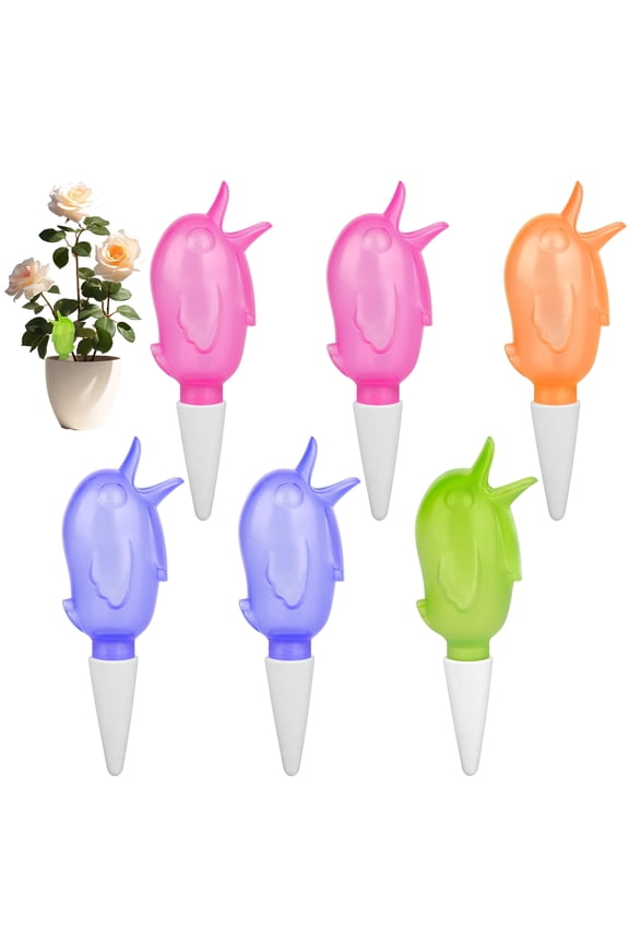 6pcs Self Watering Spikes, Indoor Plant Watering Globes, Bird Shape Automatic Drip Irrigation Planter Insert Stakes