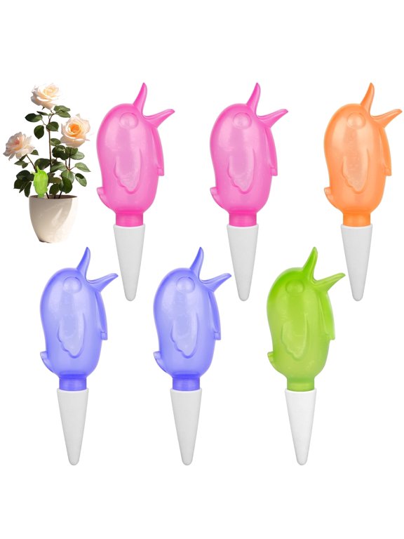 6pcs Self Watering Spikes, 60 ml Bird Watering Globes for Office Plants, Helpful During Holiday Breaks