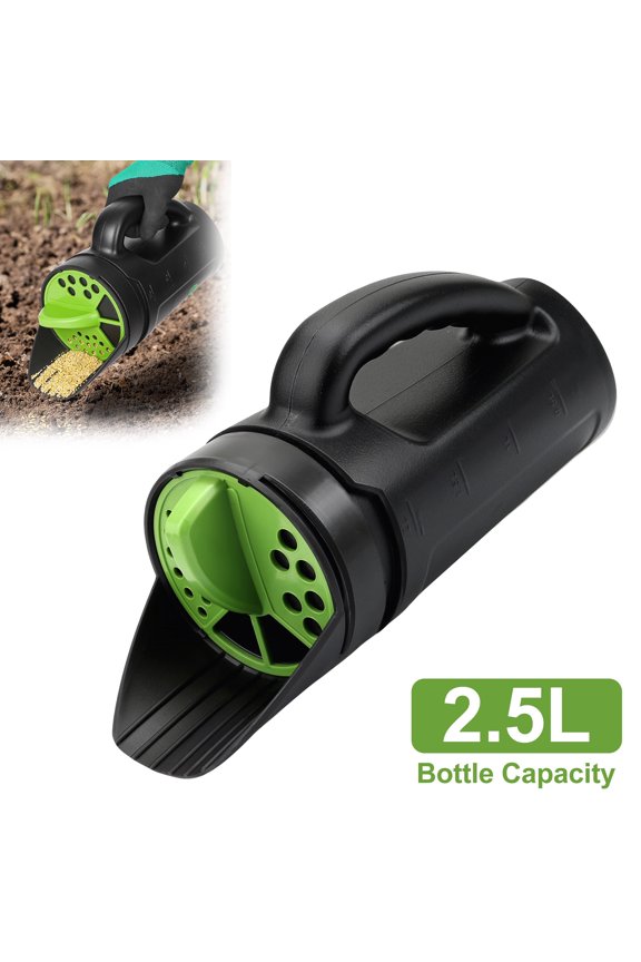 Hand Held Seed Spreader, Hand Seed Spreader Shaker for Grass Seed, Snow Salt, Earth Food, Adjustable Opening Sizes, Up to 85 Oz