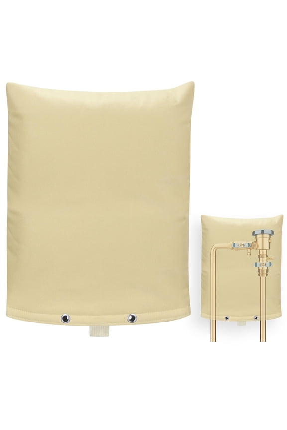 Preventer Cover Insulated Pouch, Outdoor Pipe Insulation Cover, Winter Freeze Protection Water Well Pump Covers Sprinkler Valve Cover Insulated, Black