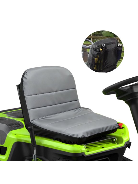 Riding Lawn Mower Seat Cover, Tractor Seat Cover with Padded Cushion, Compatible with John Deere, Cub Cadet, Craftsman, Kubota