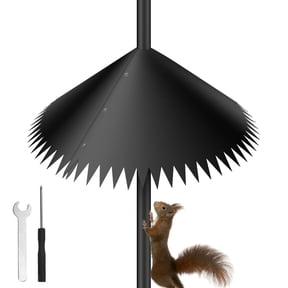 Lingsida Squirrel Baffle for Bird Feeder Pole, Spiked Edges Design Outdoor Wrap Mount Squirrel Baffle Proof Guard Stopper, 19"